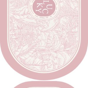 Pink Emblem Oval Bath Mat Set