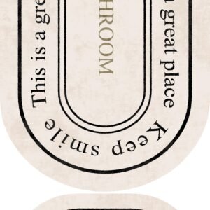Smile Quote Oval Bath Mat Set