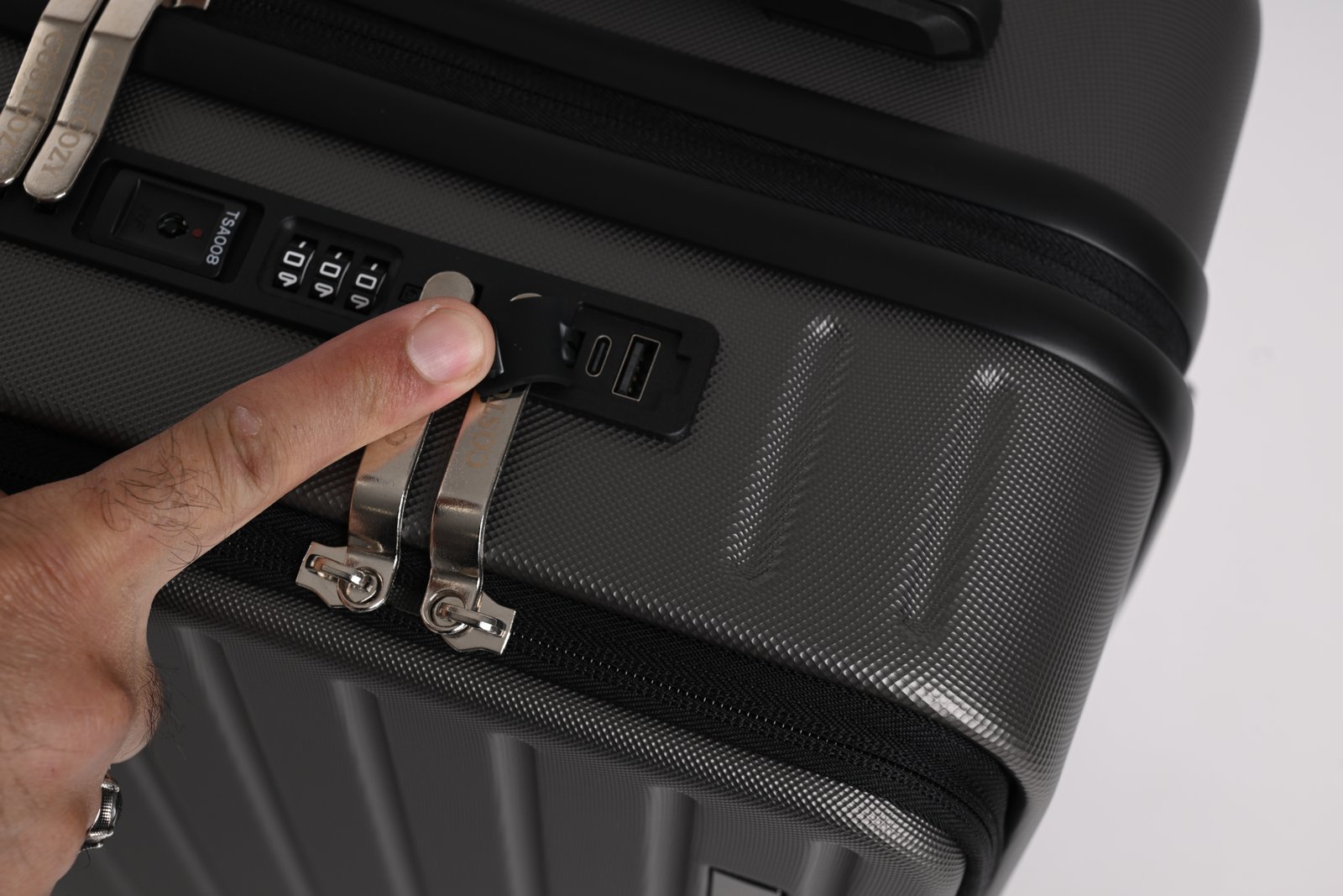 COSTCOZY 3-Piece ABS Luggage Set – Graphite