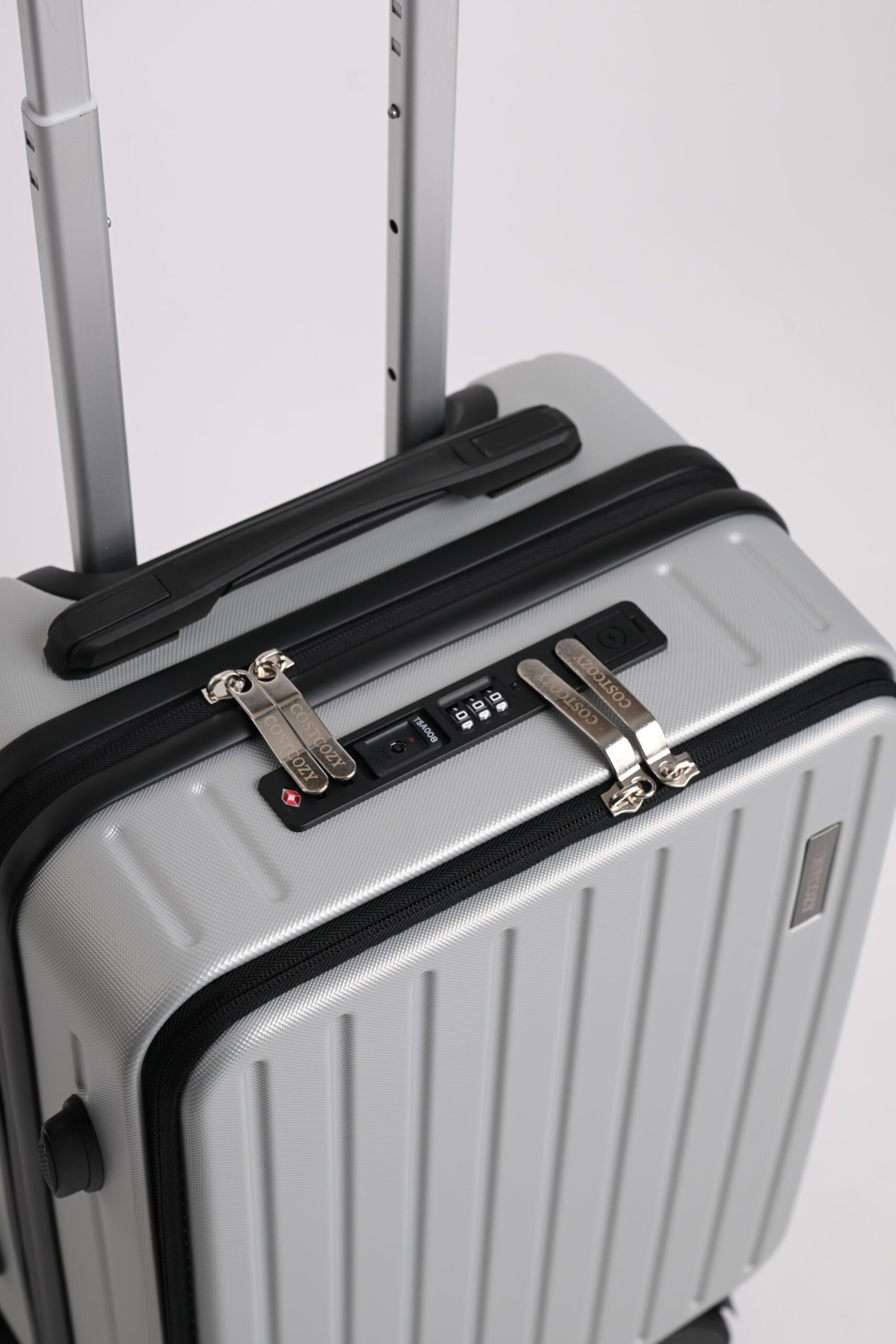 COSTCOZY 3-Piece ABS Luggage Set – Silver