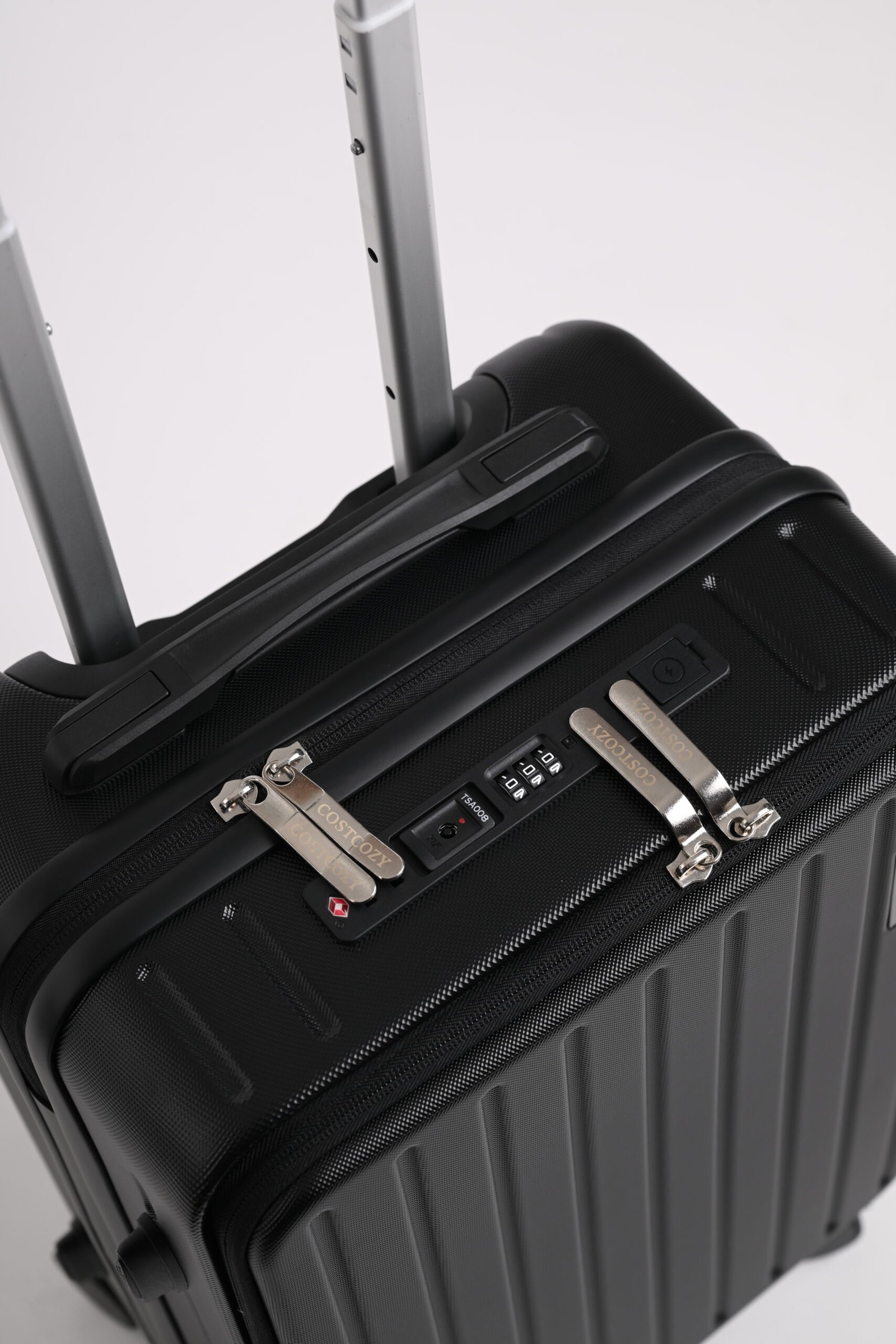 COSTCOZY 3-Piece ABS Luggage Set – Black
