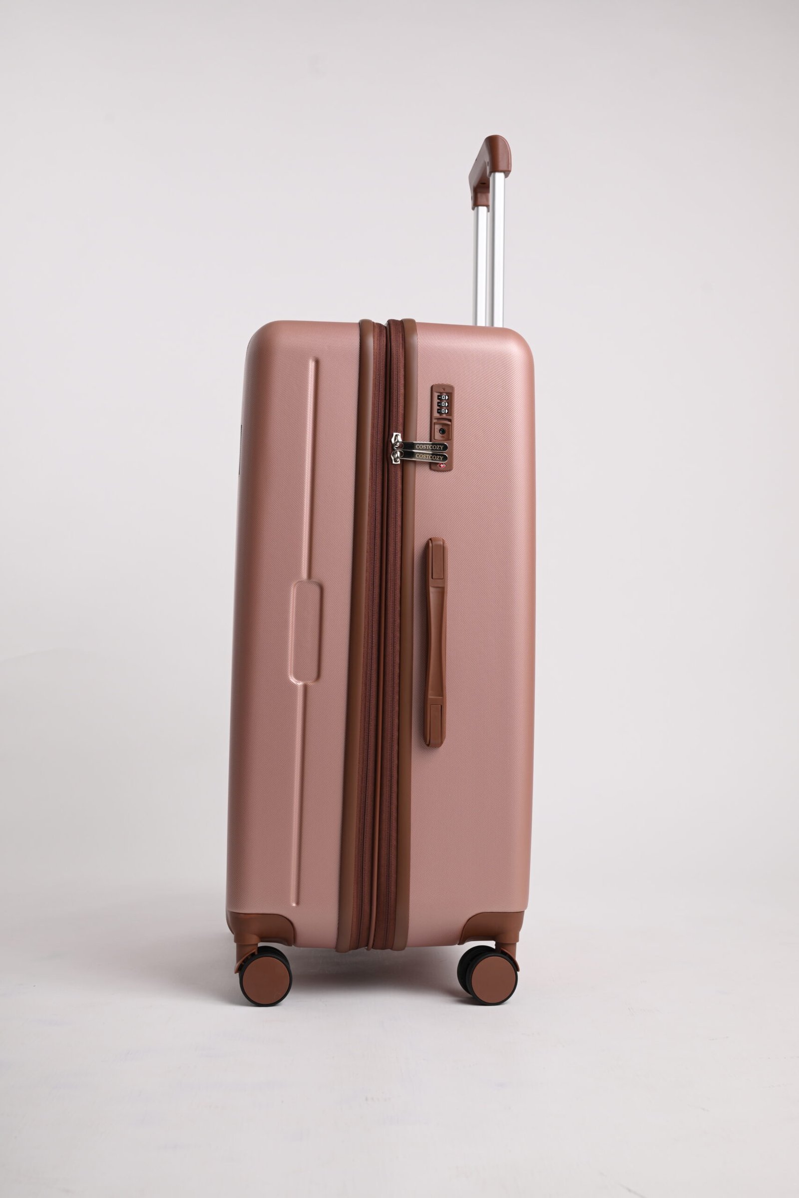 COSTCOZY 3-Piece ABS Luggage Set – Rose Gold