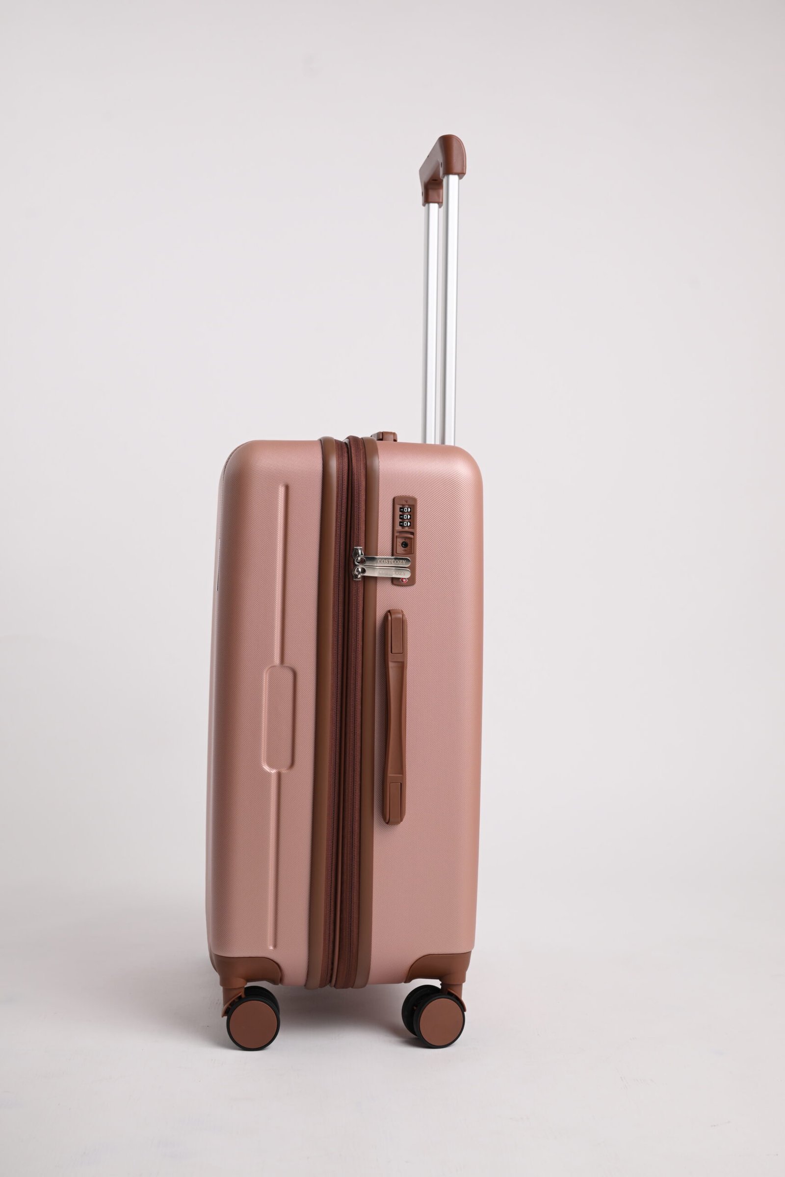COSTCOZY 3-Piece ABS Luggage Set – Rose Gold