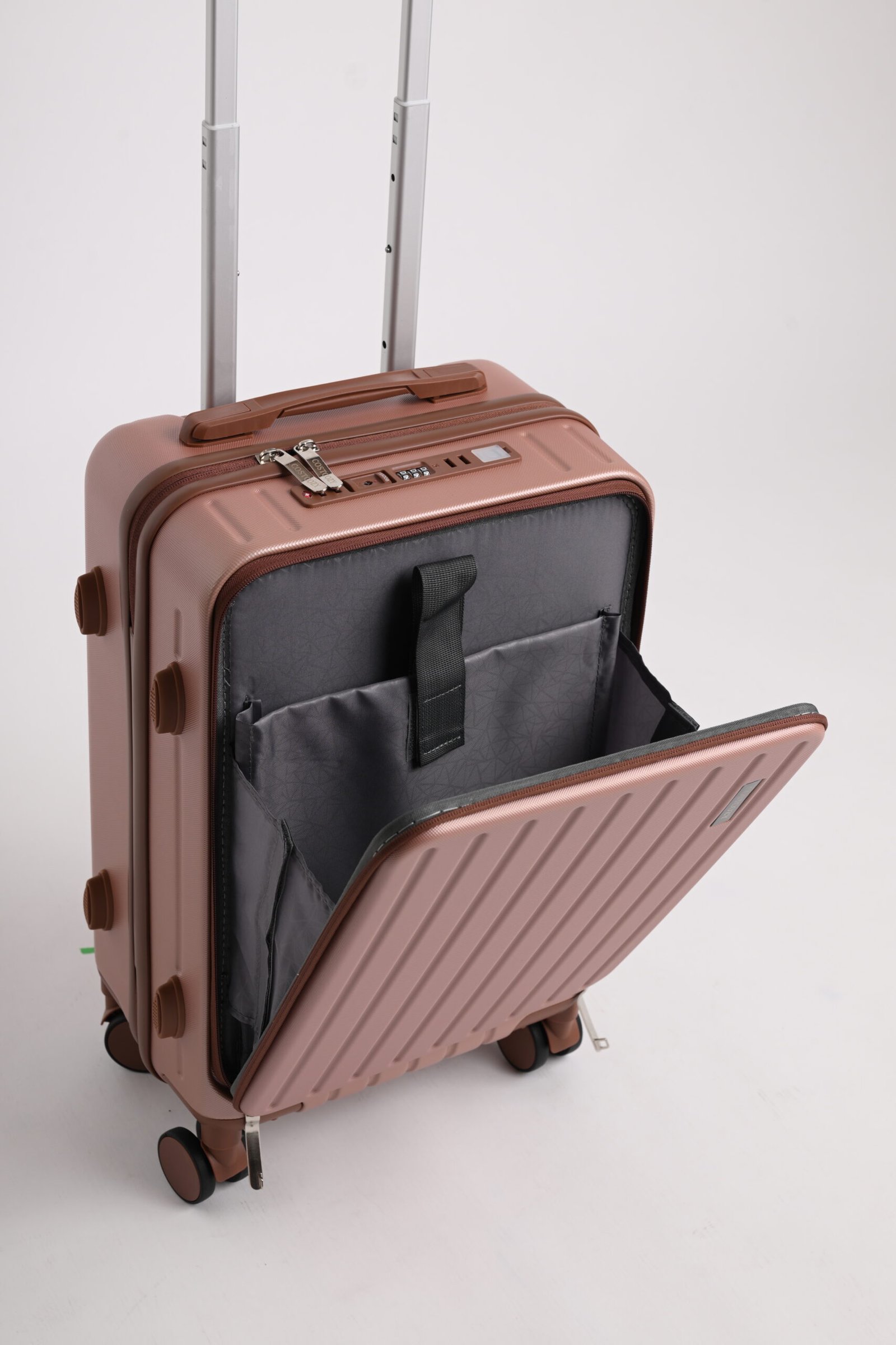 COSTCOZY 3-Piece ABS Luggage Set – Rose Gold