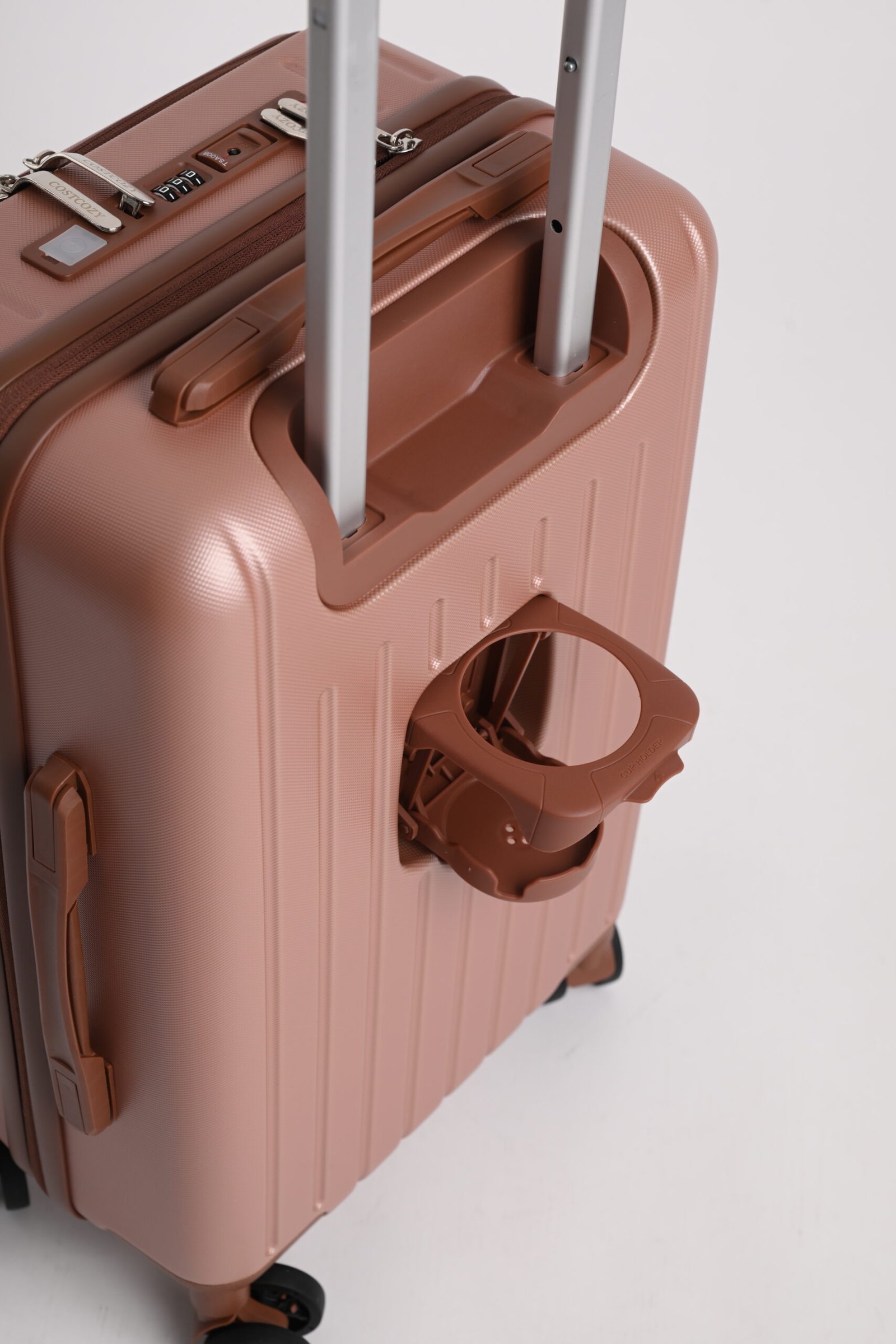 COSTCOZY 3-Piece ABS Luggage Set – Rose Gold