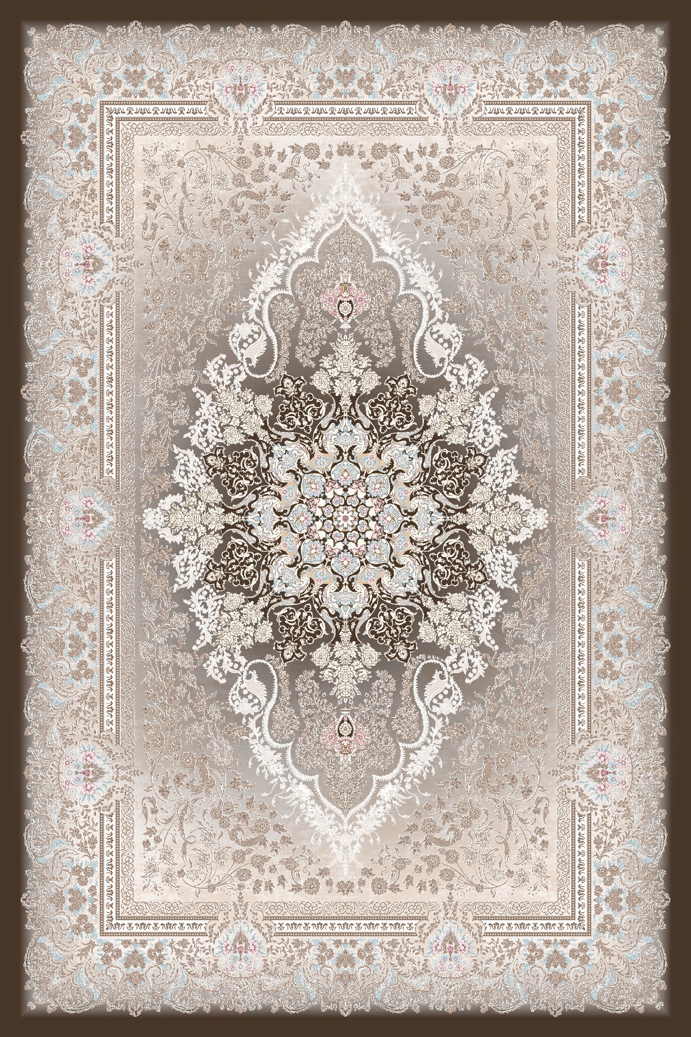 Taupe Classic Medallion Rug