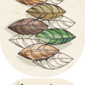 Leaf Oval Bath Mat Set